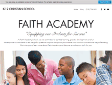 Tablet Screenshot of faithacademyedu.org